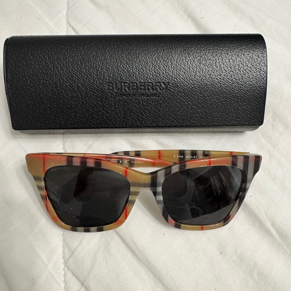 Burberry Vintage Check Irregular Sunglasses, 53mm *Authentic*